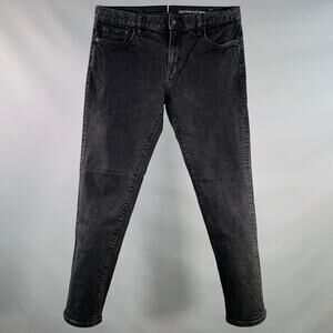 OUTERKNOWN Size 34 Black Twill Cotton Blend Straight Five Pockets Jeans
